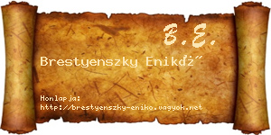 Brestyenszky Enikő névjegykártya